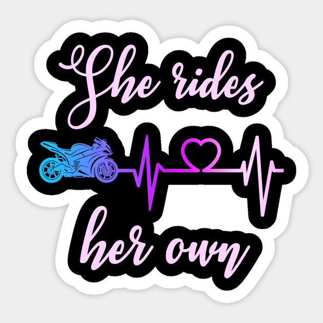 Sport Bike She rides Her Own Motorcycle Sticker by Antzyzzz